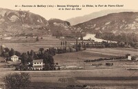 Brens - Le Rhône, le Fort de Pierre-Chatel et la Dent du Chat