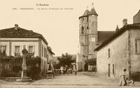 Daumazan-sur-Arize - La Croix Gothique et L'Eglise