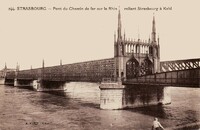 Pont du Chemin de fer sur le Rhin reliant Strasbourg à Kehl