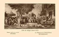 Fête de Village avant 1870 - au Restaurant Crocodile