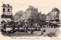 La Place Saint-Gervais un Jour de Marché