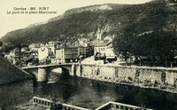 Bort-les-Orgues - Le Pont et la place Marmontel