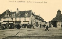 Lubersac - La Place et L'Avenue de la Gare