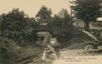 Les Bords du Gambon au Pont du Moulin - Lavandière