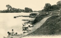 Pont-de-l'Arche - Vue sur L'Ile Saint-Pierre- Lavandières