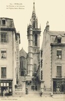 Le Clocher et le Calvaire de L'Église Saint Melaine