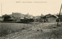 Gare du Tramway -Arrivée du train de Gray