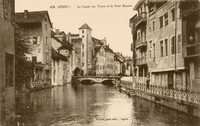 Le Canal du Thiou et le Pont Morens