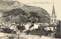 l'Église, vue prise du torrent de Glaizette