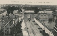 Montpellier - Le Palais de Justice ,l'Arc de Triomphe et le Peyrou