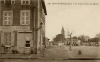 Pont-Évêque - La Poste et Place de l'Eglise