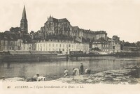 AUXERRE  - L'Eglise Saint-Germain et les Quais - Lavandières