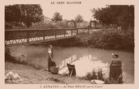 SAMATAN  - Le Pont DULAC sur le Canal  -Lavandières