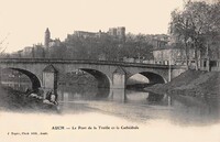 AUCH -  Le Pont de la Traille et la Cathédrale