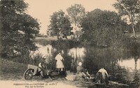 PIERREFITTE-sur-SAULDRE  - Vue sur la Sauldre -Lavandières