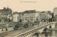 Moselle - METZ - moyen-pont-quai-Saint-Louis -tramway -Lavoir