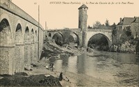 ORTHEZ - Le Pont du Chemin de fer et le pont Vieux - Lavandières