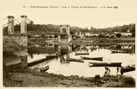 VILLEFRANCHE - sur -SAÔNE -Pont et Village de Beauregard