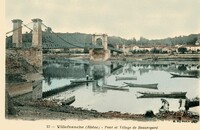 VILLEFRANCHE - sur -SAÔNE -Pont et Village de Beauregard