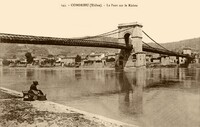 CONDRIEU - Le Pont sur le Rhône - Lavandière