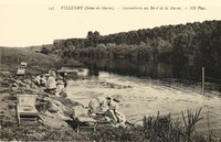 VILLENOY -  lavandières au bord de la Marne