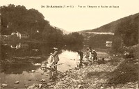 SAINT-ANTONIN - Vue sur l'Aveyron et Rocher de Bonne - Lavandières