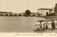 MOISSAC  - Les Bords du Tarn-Vers le Vieux Moulin - Lavandières