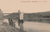 AUVILLAR  - Pont sur la Garonne - Lavandières-