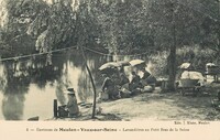 VAUX sur SEINE  - Lavandières au petit Bras de la Seine