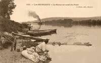 LES MUREAUX  - _La Seine en aval du Pont - Lavandière