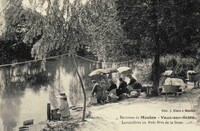 VAUX sur SEINE  - Lavandières au petit Bras de la Seine