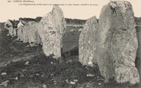 Carnac - Les Alignements de Kermarie ou se trouvent les plus beaux menhirs du Pays