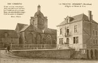 La Trinité-Porhoët - l'Église  et l'Hôtel de Ville