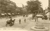 Statue de Jeanne-d 'Arc et Boulevard Saint-Marcel