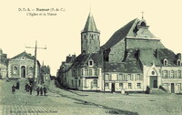 Samer - La Mairie et l'Église