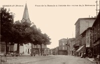 Place de la Bascule à l'entrée des routes de la Brevenne