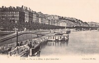 Vue sur le Rhône -Le quai Saint clair