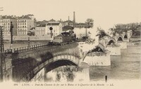 Pont du Chemin de Fer sur le Rhône et le Quartier de la Mouche