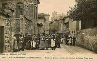 Route de Givors, Rentrée des ouvriers de l'usine Pinay jeune