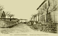 Sainte-Consorce - Entrée du Village et la Mairie