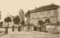 Villeneuve-les-Bordes - La Mairie et l'Église