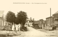 Marquivillers - Rue Principale et le Jeu d'Arc