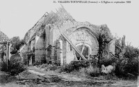 Villers-Tournelle - l'Église en Septembre 1919