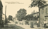 Villefranche-d'Albigeois - Route Nationale et jardin Pèzous