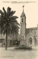 l'Église  et le Monument des Tués à l'ennemi 1914-1918