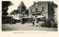Beauvoir-sur-Mer - Le Marché, L'Église et la Mairie, 