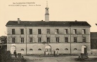 Houécourt - La Mairie et l'Écoles