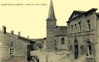 Martigny-les-Bains - L'Hôtel de Ville et l'Église