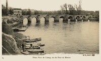Vieux Pont de Limay, vu du Pont de Mantes
